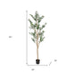84" Green Olive Artificial Tree in a Black Pot