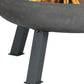 34" Gray Cast Iron Wood Burning Round Fire Pit