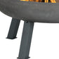 34" Gray Steel Wood Burning Round Fire pit
