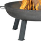 34" Gray Cast Iron Wood Burning Round Fire Pit