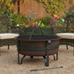 29" Bronze Steel Wood Burning Round Fire Pit