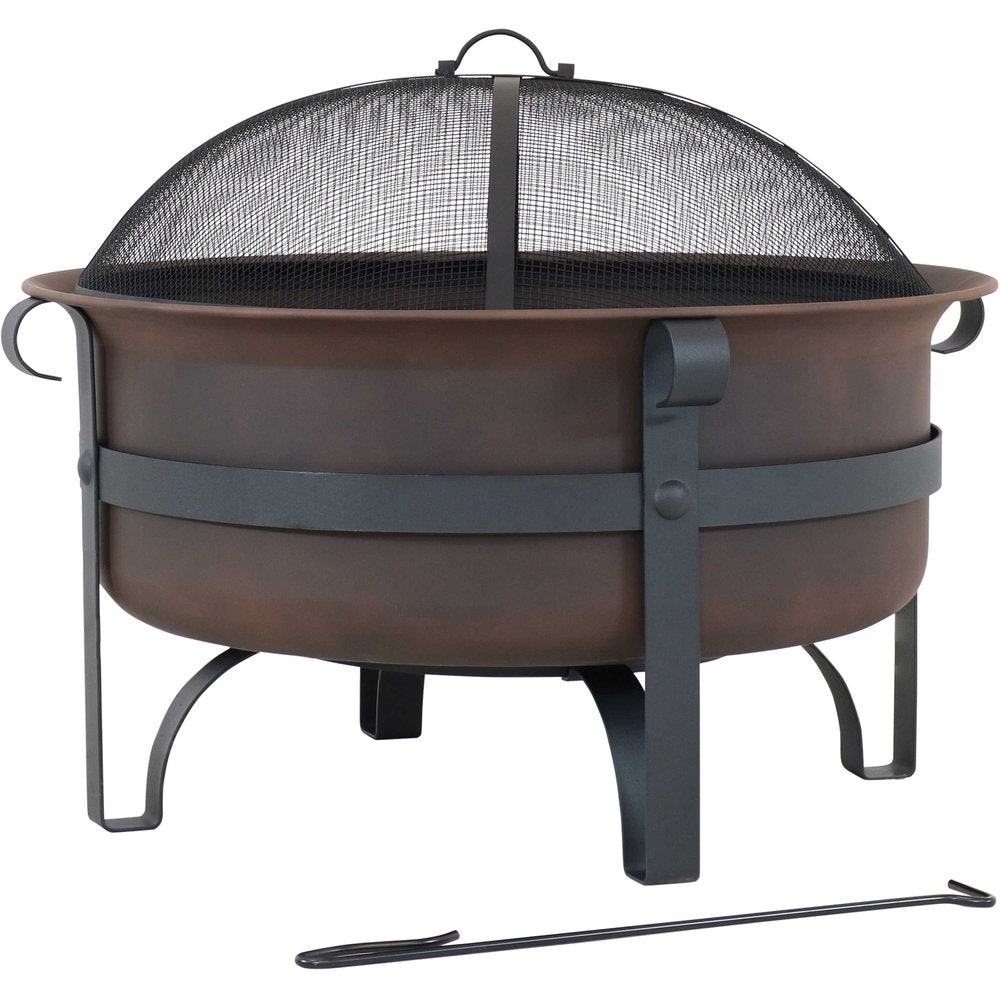 29" Bronze Steel Wood Burning Round Fire pit