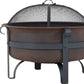 29" Bronze Steel Wood Burning Round Fire Pit