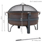 29" Bronze Steel Wood Burning Round Fire pit
