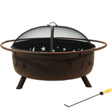 42" Bronze Steel Wood Burning Round Fire pit