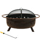 42" Bronze Steel Wood Burning Round Fire pit