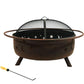 42" Bronze Steel Wood Burning Round Fire Pit