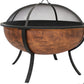 32" Copper Steel Wood Burning Round Fire Pit