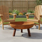 34" Rust Steel Wood Burning Round Fire pit