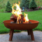 34" Rust Steel Wood Burning Round Fire Pit