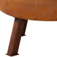 34" Rust Steel Wood Burning Round Fire pit