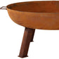 34" Rust Steel Wood Burning Round Fire pit