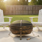 40" Black Steel Wood Burning Round Fire Pit