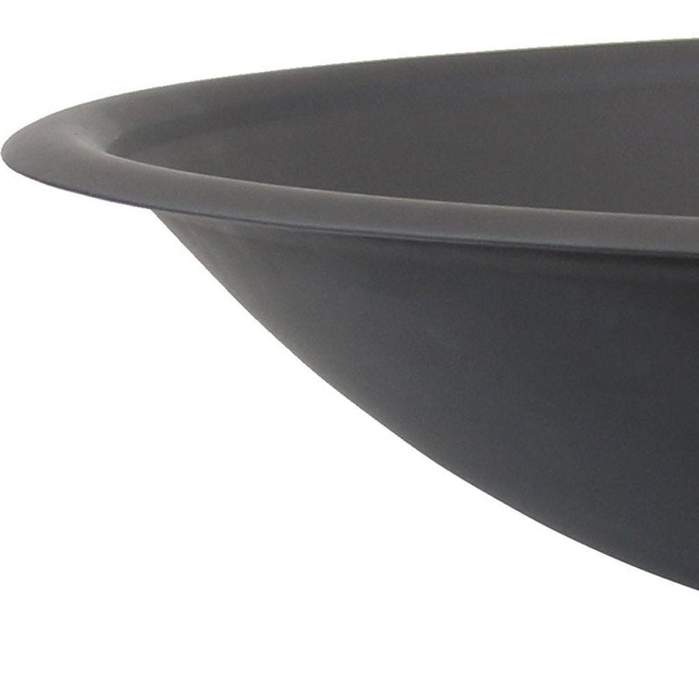 23" Black Steel Wood Burning Round Fire pit