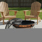30" Copper Steel Wood Burning Round Fire pit