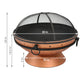 30" Copper Steel Wood Burning Round Fire pit