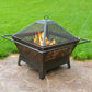 32" Bronze Steel Wood Burning Round Fire pit
