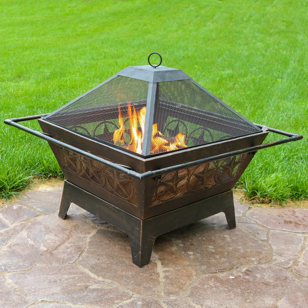 32" Bronze Steel Wood Burning Round Fire pit