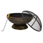 30" Bronze Steel Wood Burning Round Fire pit