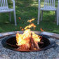 42" Black Steel Wood Burning Round Fire ring