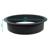 45" Black Steel Wood Burning Round Fire ring