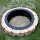 45" Black Steel Wood Burning Round Fire ring