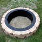 45" Black Steel Wood Burning Round Fire Ring