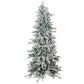 7' Slender Flocked Pine Christmas Tree