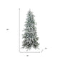 7' Slender Flocked Pine Christmas Tree