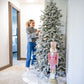 7' Slender Flocked Pine Christmas Tree