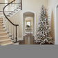 7' Slender Flocked Pine Christmas Tree