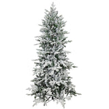 6' Slender Flocked Pine Christmas Tree