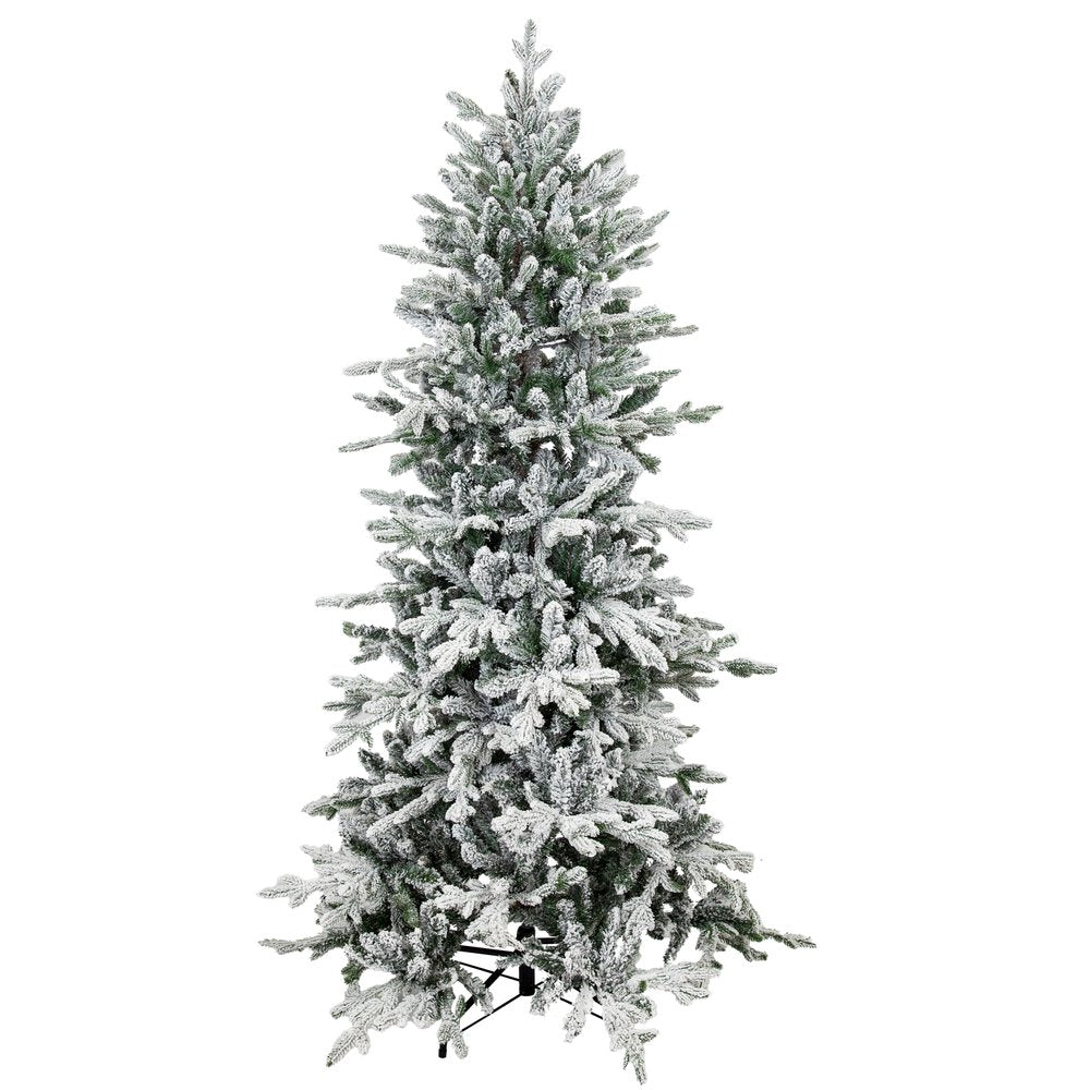 6' Slender Flocked Pine Christmas Tree