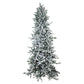 8' Slender Flocked Pine Christmas Tree