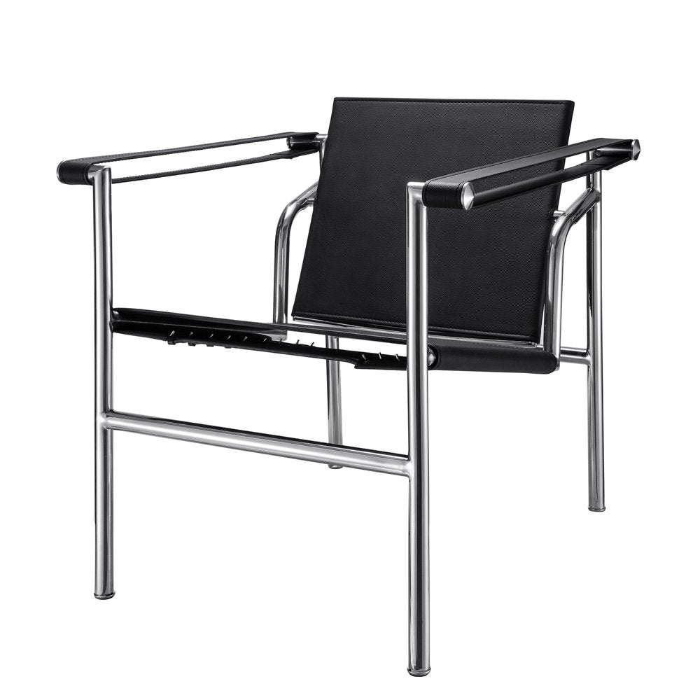 24" Silver Stainless Steel Arm Chair