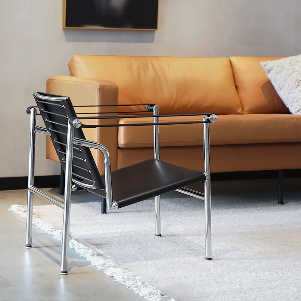 24" Silver Stainless Steel Arm Chair