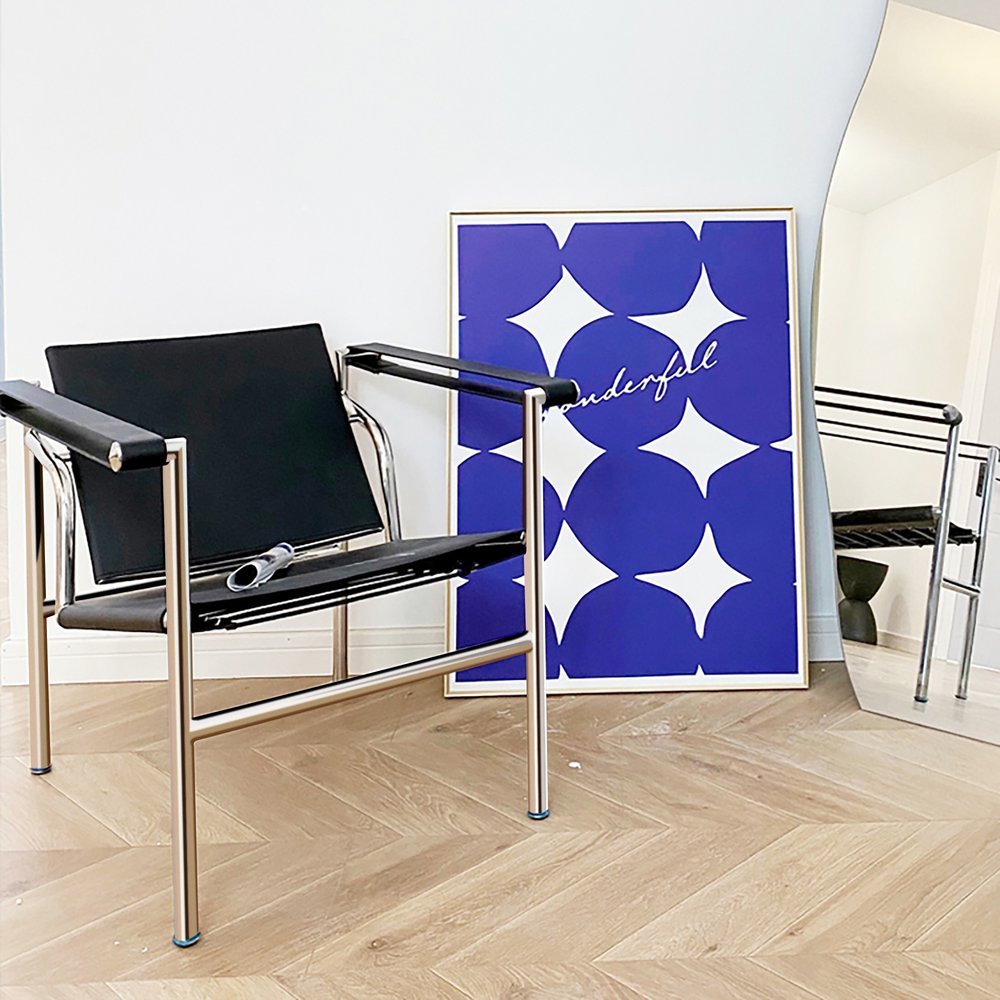 24" Silver Stainless Steel Arm Chair