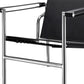 24" Silver Stainless Steel Arm Chair
