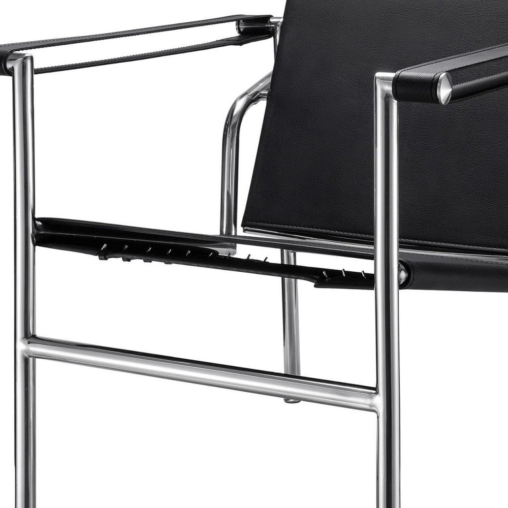 24" Silver Stainless Steel Arm Chair