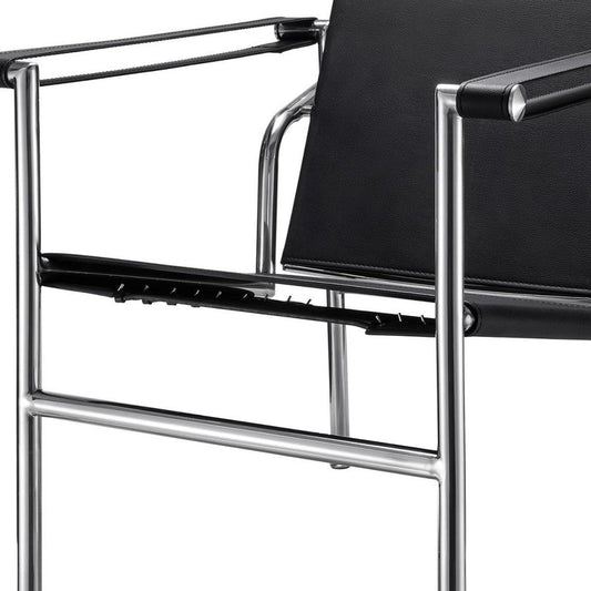 24" Silver Stainless Steel Arm Chair