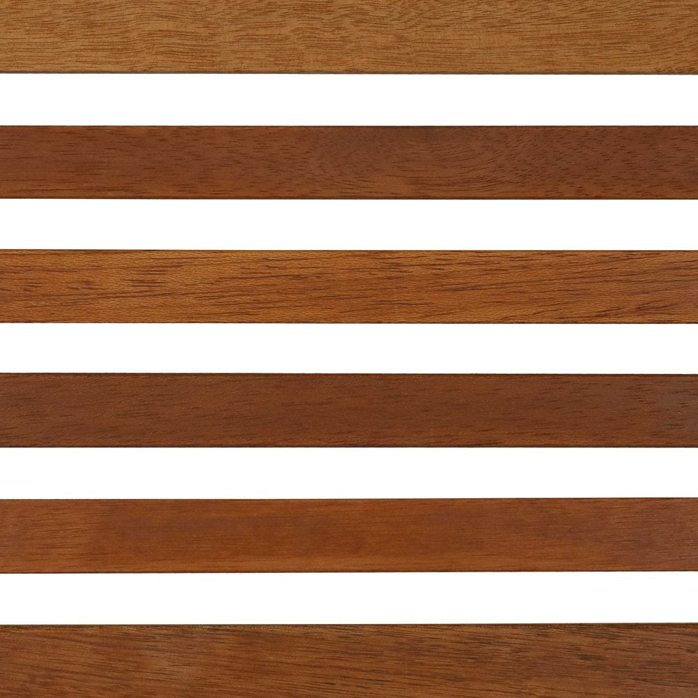 Set of Two Brown Solid Wood Outdoor Folding Accent Chairs