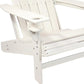 Set of Two White Heavy Duty Plastic Outdoor Adirondack Chairs