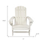 Set of Two White Heavy Duty Plastic Outdoor Adirondack Chairs