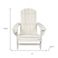 Set of Two White Heavy Duty Plastic Outdoor Adirondack Chairs