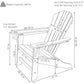 Set of Two White Heavy Duty Plastic Outdoor Adirondack Chairs