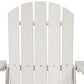 Set of Two White Heavy Duty Plastic Outdoor Adirondack Chairs