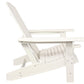Set of Two White Heavy Duty Plastic Outdoor Adirondack Chairs