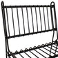 21" Black Steel Outdoor Accent Chair