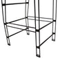 21" Black Steel Outdoor Accent Chair