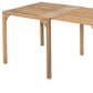 60" Natural Solid Wood Extendable Outdoor Dining Table